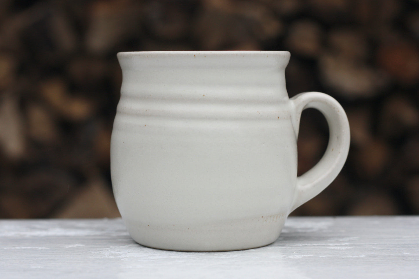 Clotted Cream glazed Mug 14oz 400ml Large Mug in creamy white glaze