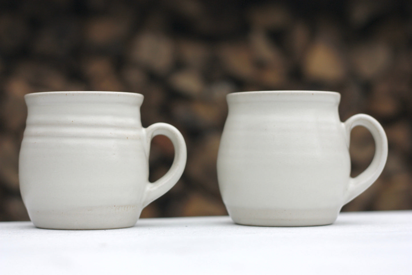 Clotted Cream glazed Mug 14oz 400ml Large Mug in creamy white glaze