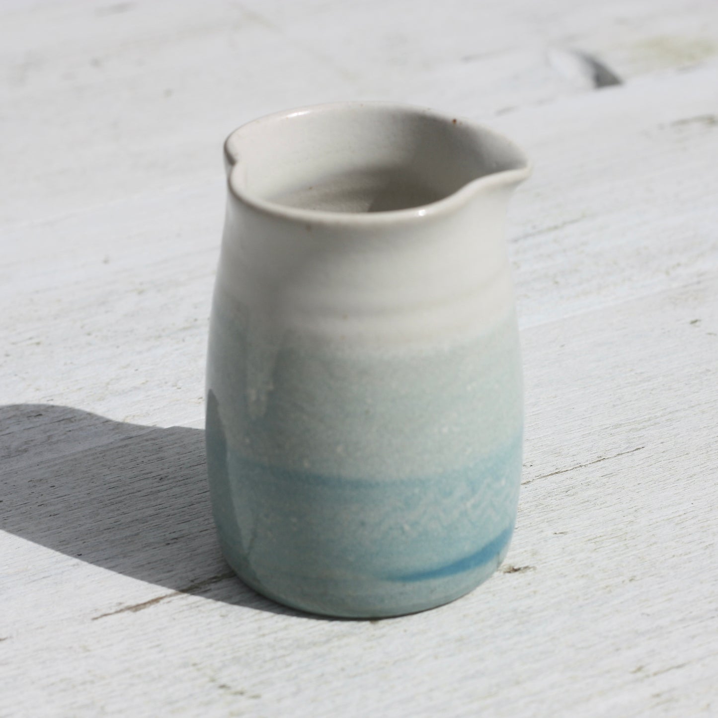 Heart Shaped Blue and White Milk Jug
