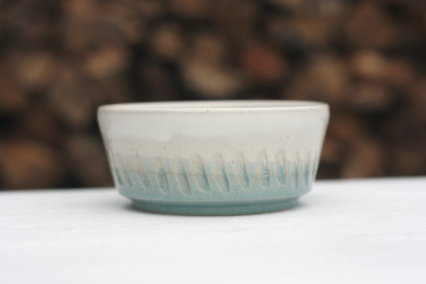 Tapas or Olive Dishes in White Blue and Soft Blue glazes