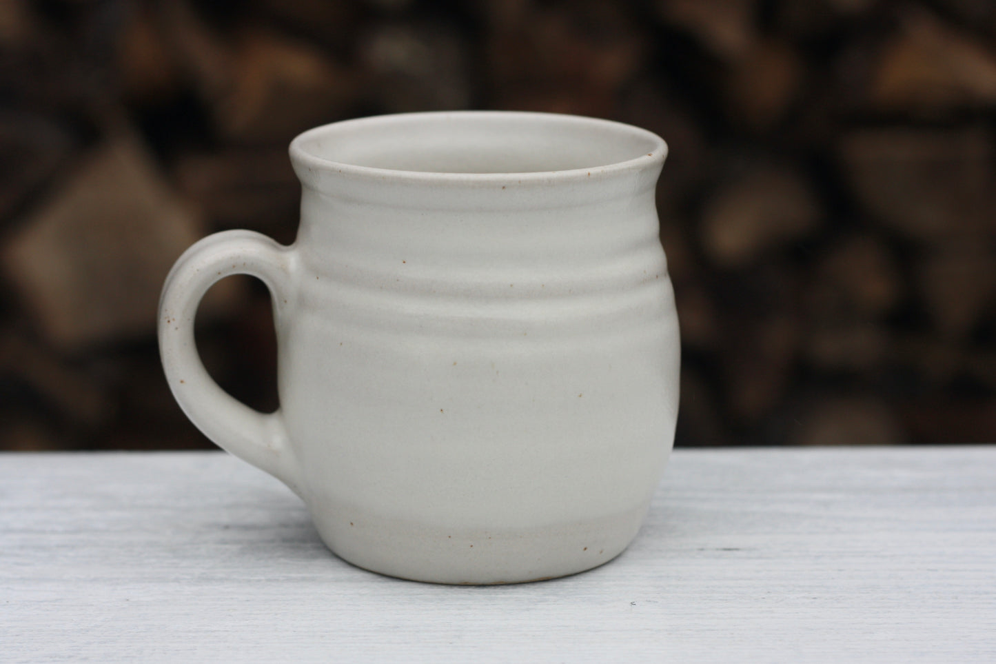 Clotted Cream glazed Mug 14oz 400ml Large Mug in creamy white glaze