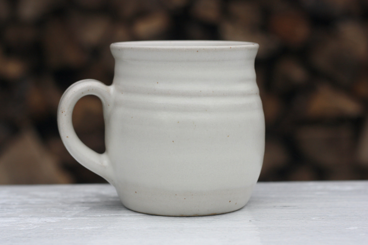 Clotted Cream glazed Mug 14oz 400ml Large Mug in creamy white glaze