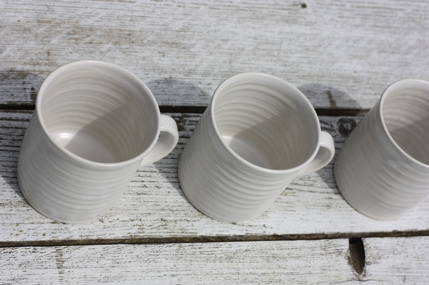 Small Mug 12oz 350ml small White Cup Pottery Hand Thrown