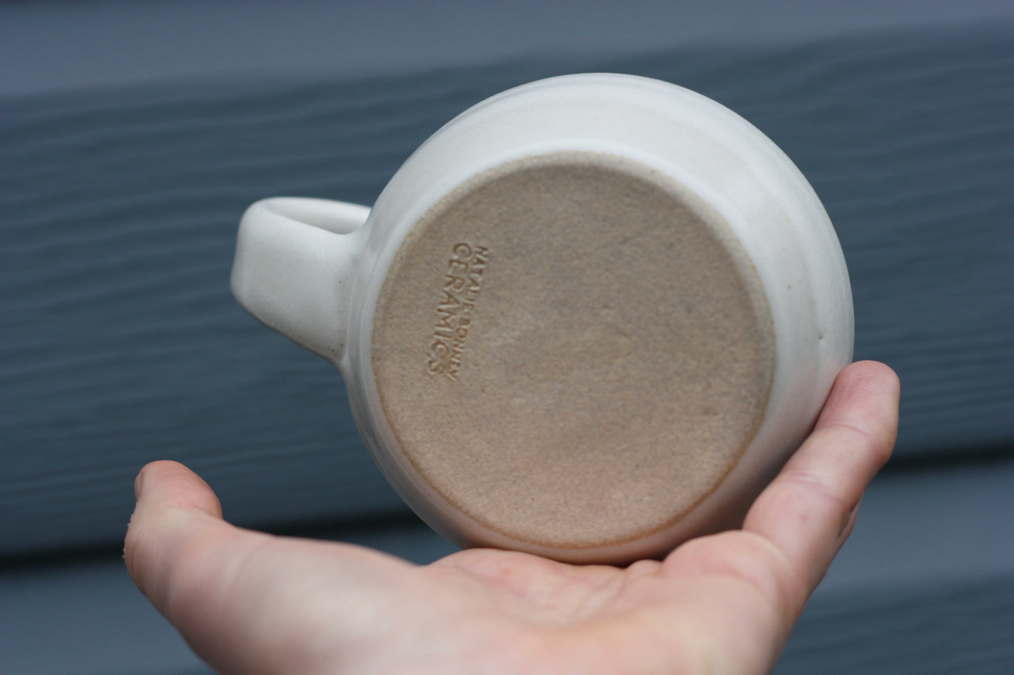 Clotted Cream glazed Mug 14oz 400ml Large Mug in creamy white glaze