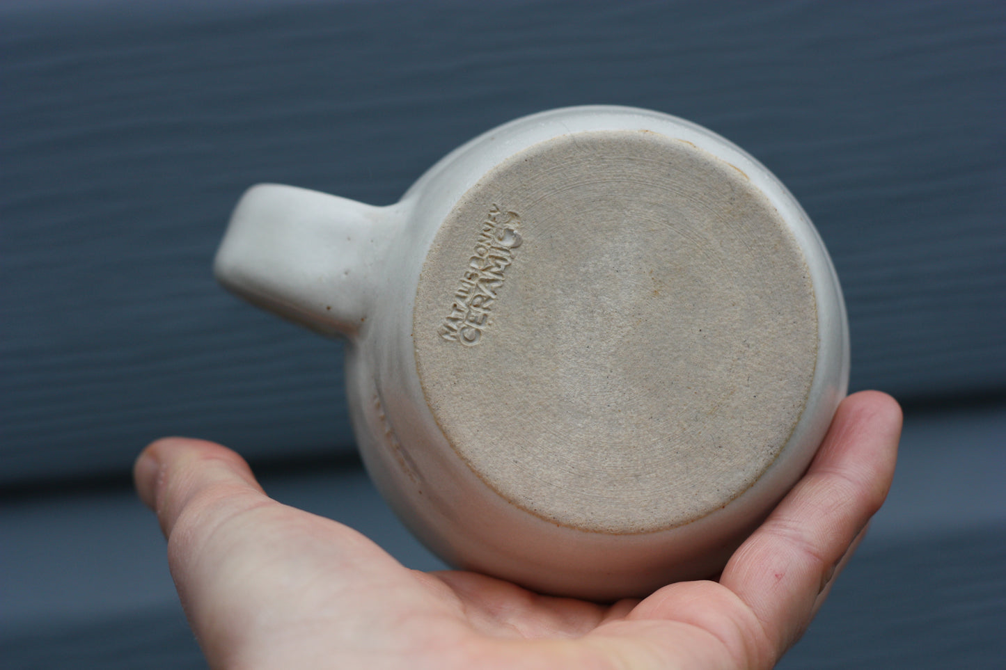 Clotted Cream glazed Mug 14oz 400ml Large Mug in creamy white glaze