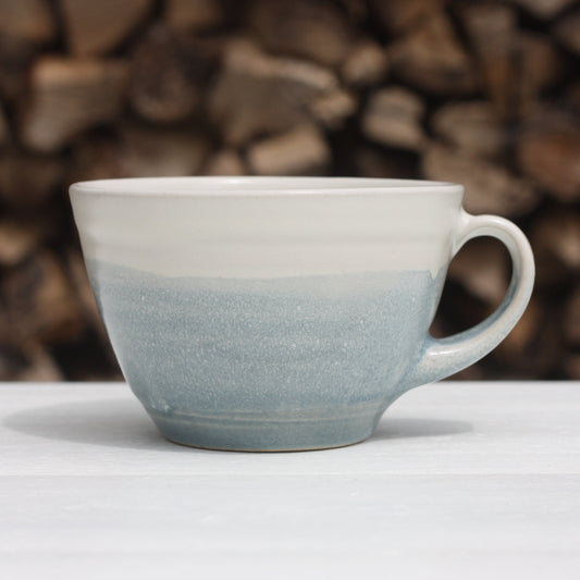 Stormy Day glazed Mug 14oz 400ml Large Mug in Blue and White Glaze