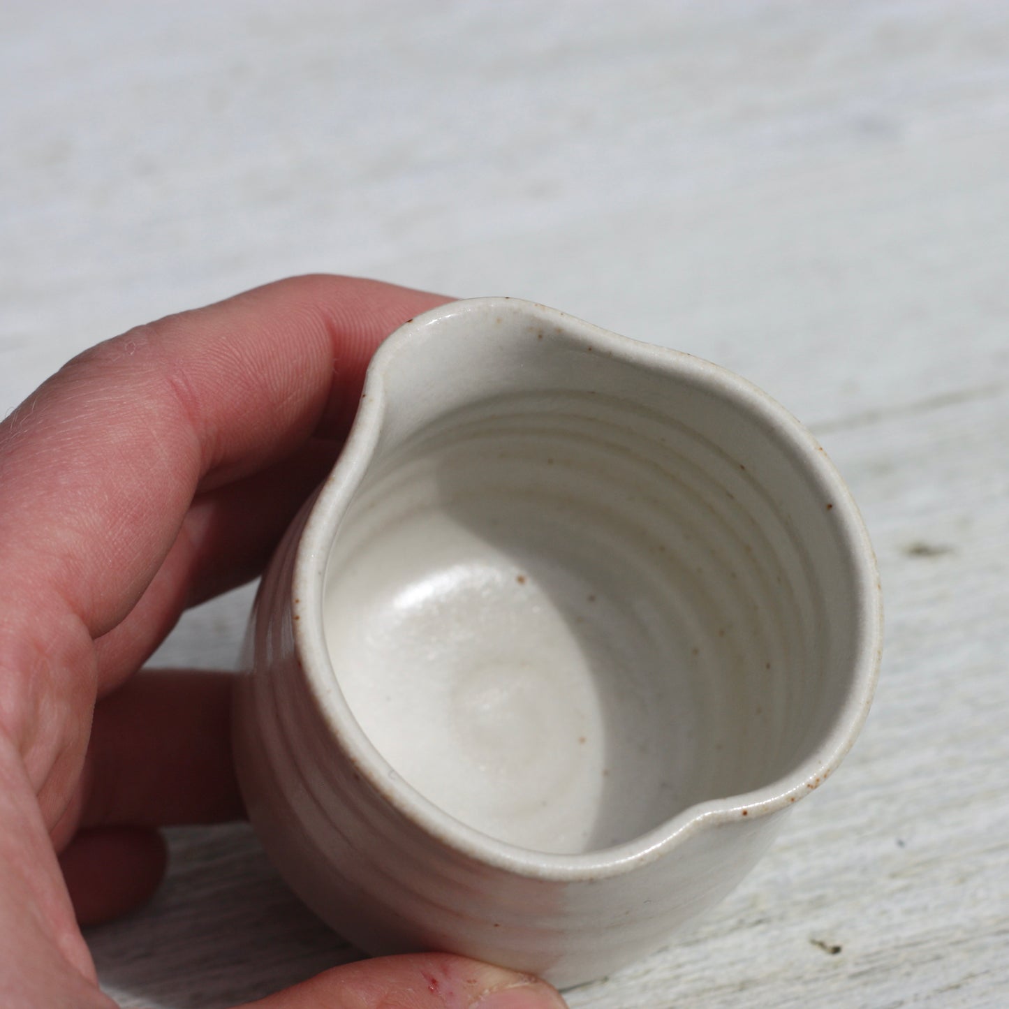 Small White Heart Shaped Milk Jug