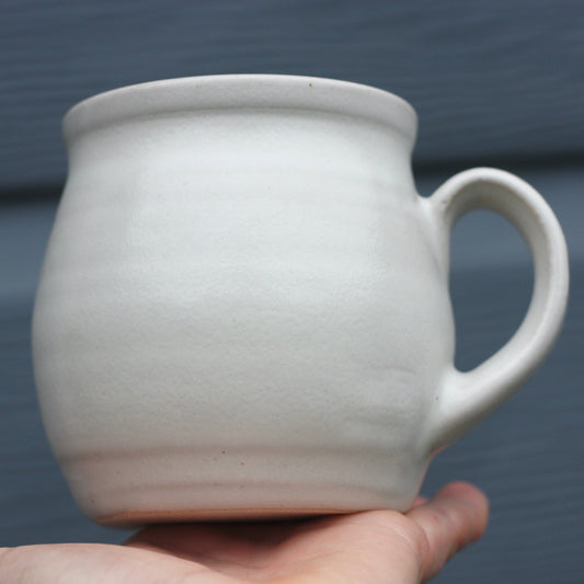 Clotted Cream glazed Mug 14oz 400ml Large Mug in creamy white glaze