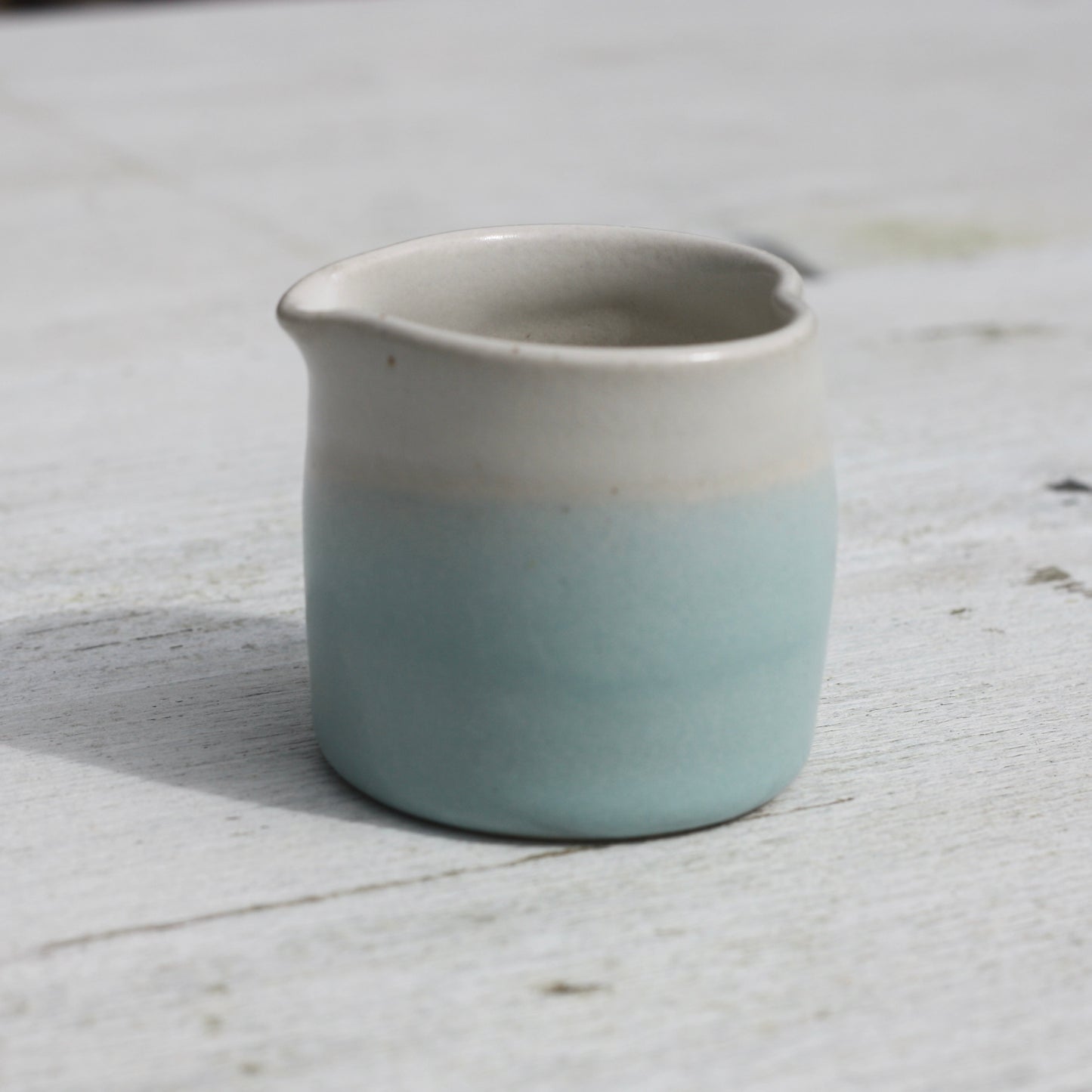 Small Blue and White Heart Shaped Milk Jug