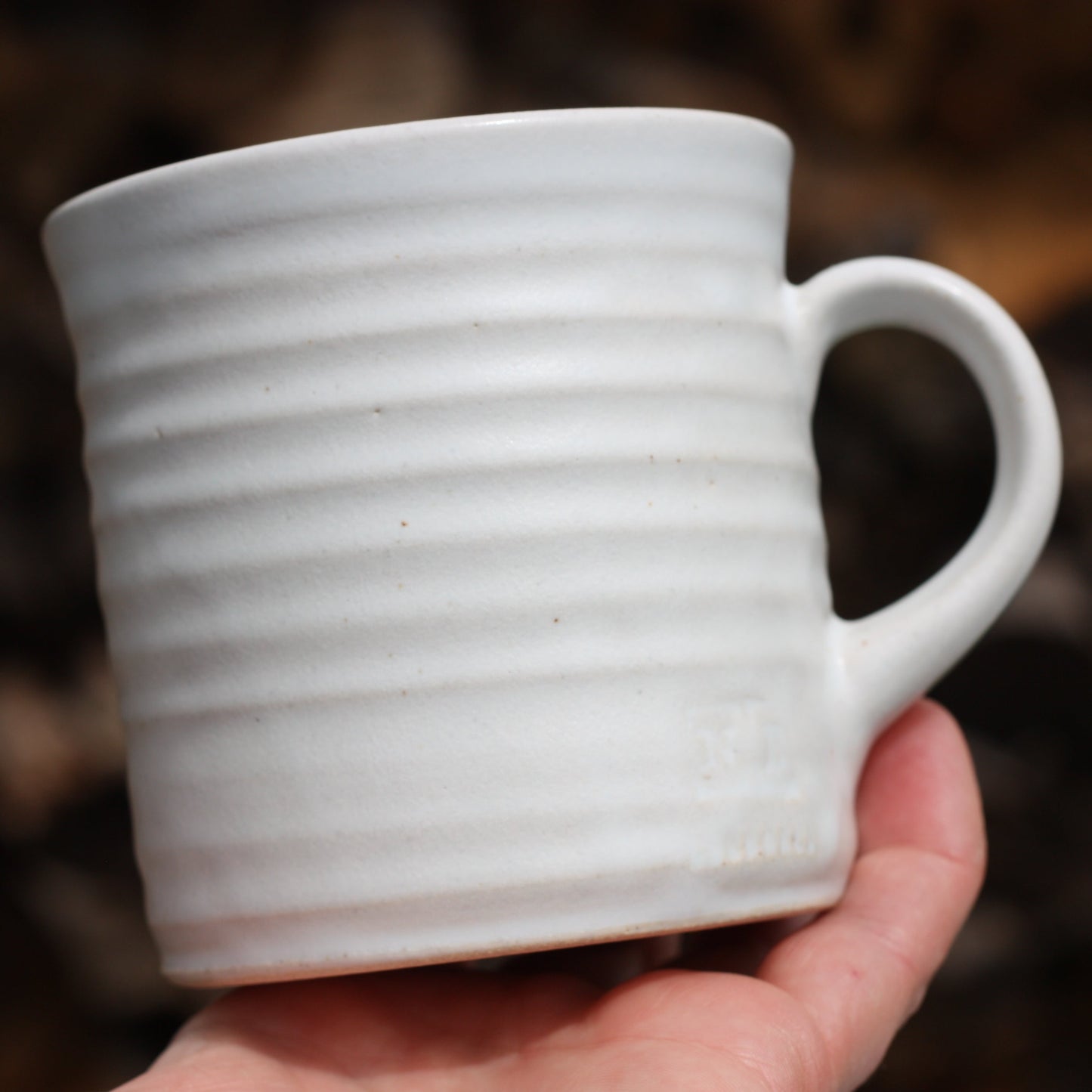 Small Mug 12oz 350ml small White Cup Pottery Hand Thrown