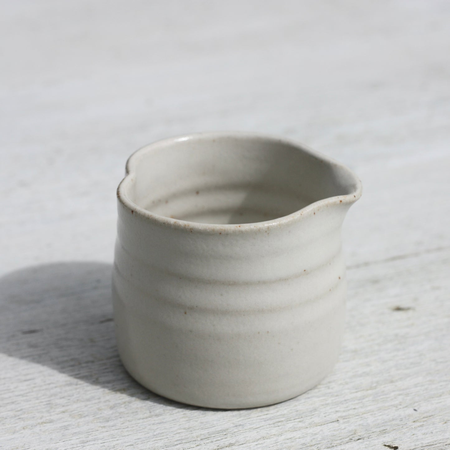 Small White Heart Shaped Milk Jug