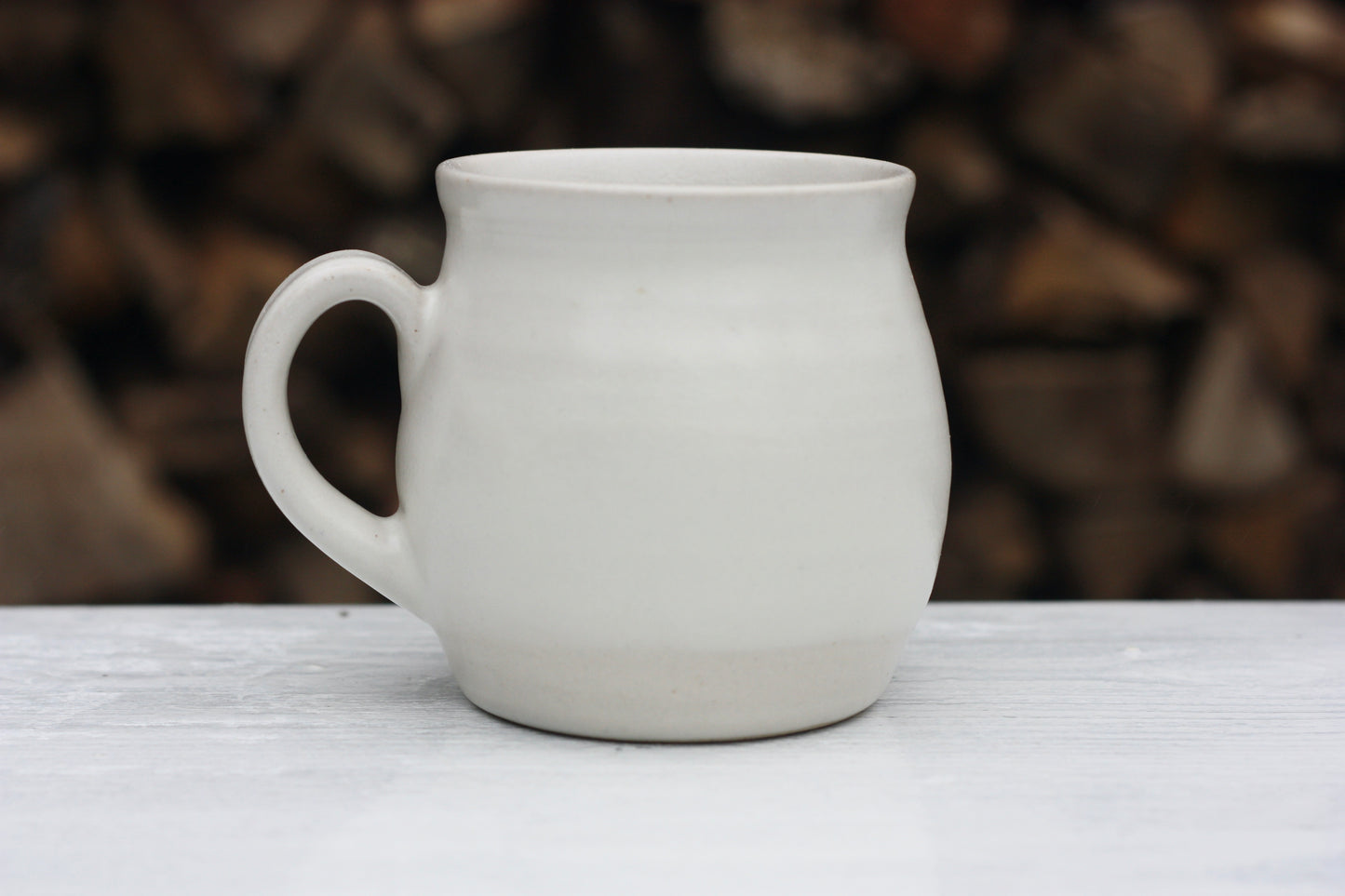 Clotted Cream glazed Mug 14oz 400ml Large Mug in creamy white glaze