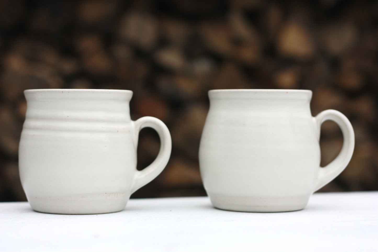 Clotted Cream glazed Mug 14oz 400ml Large Mug in creamy white glaze