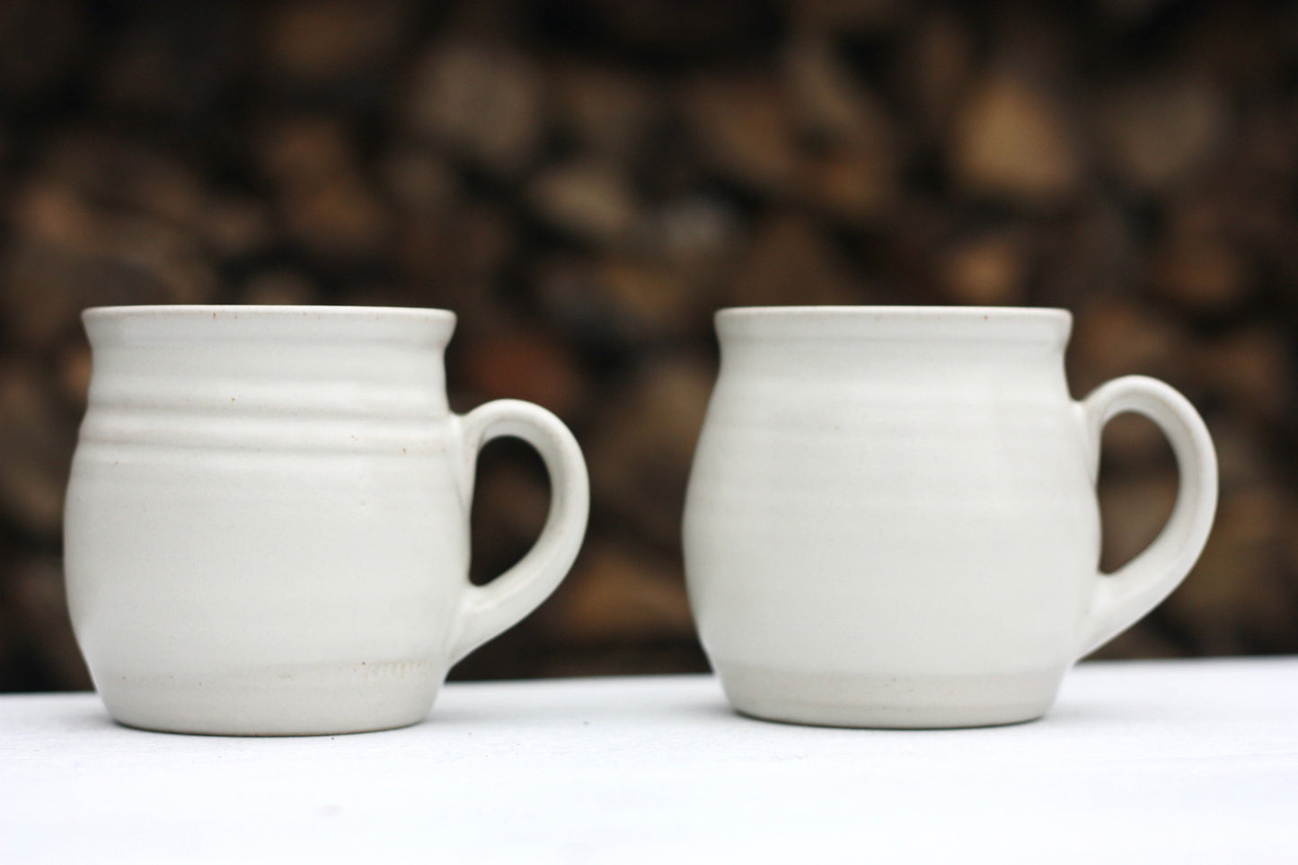 Clotted Cream glazed Mug 14oz 400ml Large Mug in creamy white glaze
