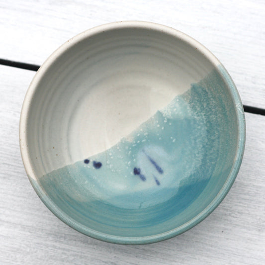 Bowl in White Blue and Soft Blue glazes