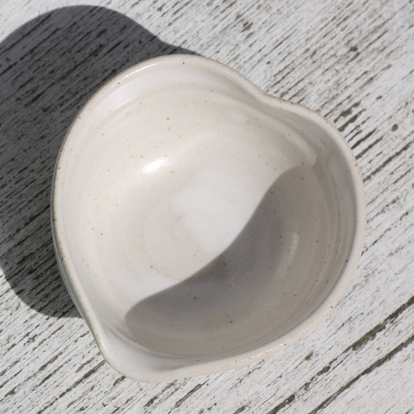 Heart Dish Small Blue or White Stoneware ..Wheel thrown pot