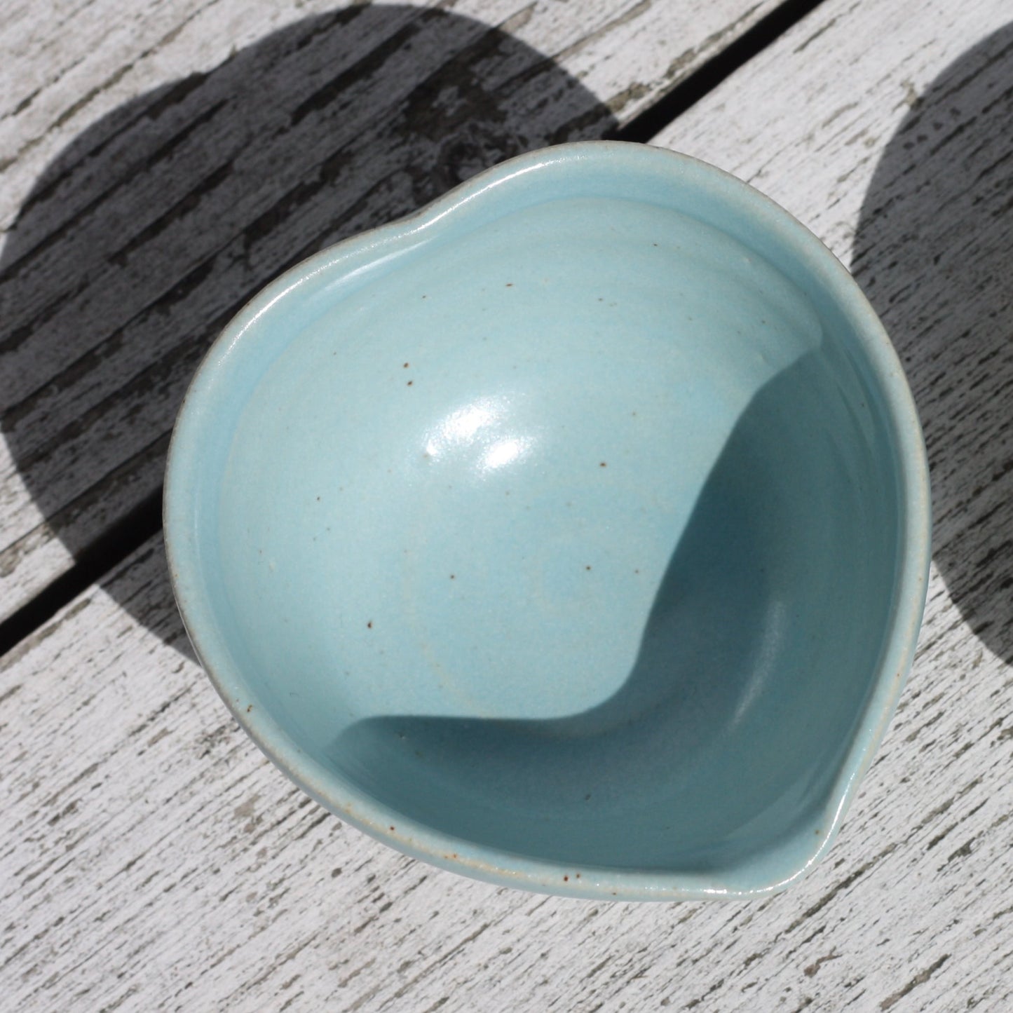 Heart Dish Small Blue or White Stoneware ..Wheel thrown pot