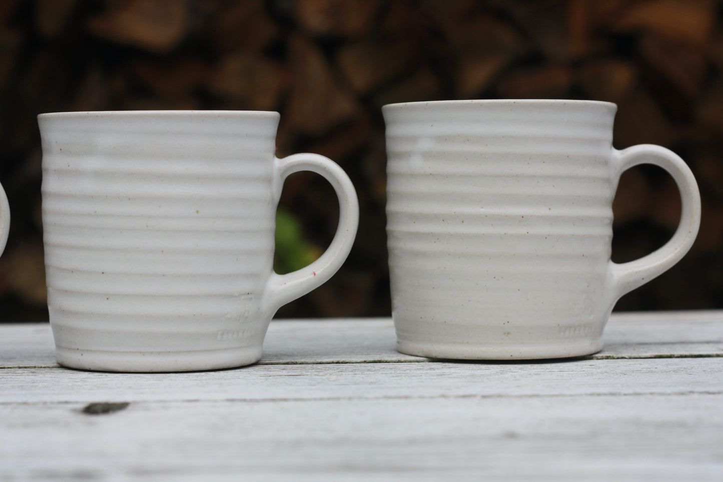 350ml 13 oz Mug White glaze handmade pottery ceramic cup