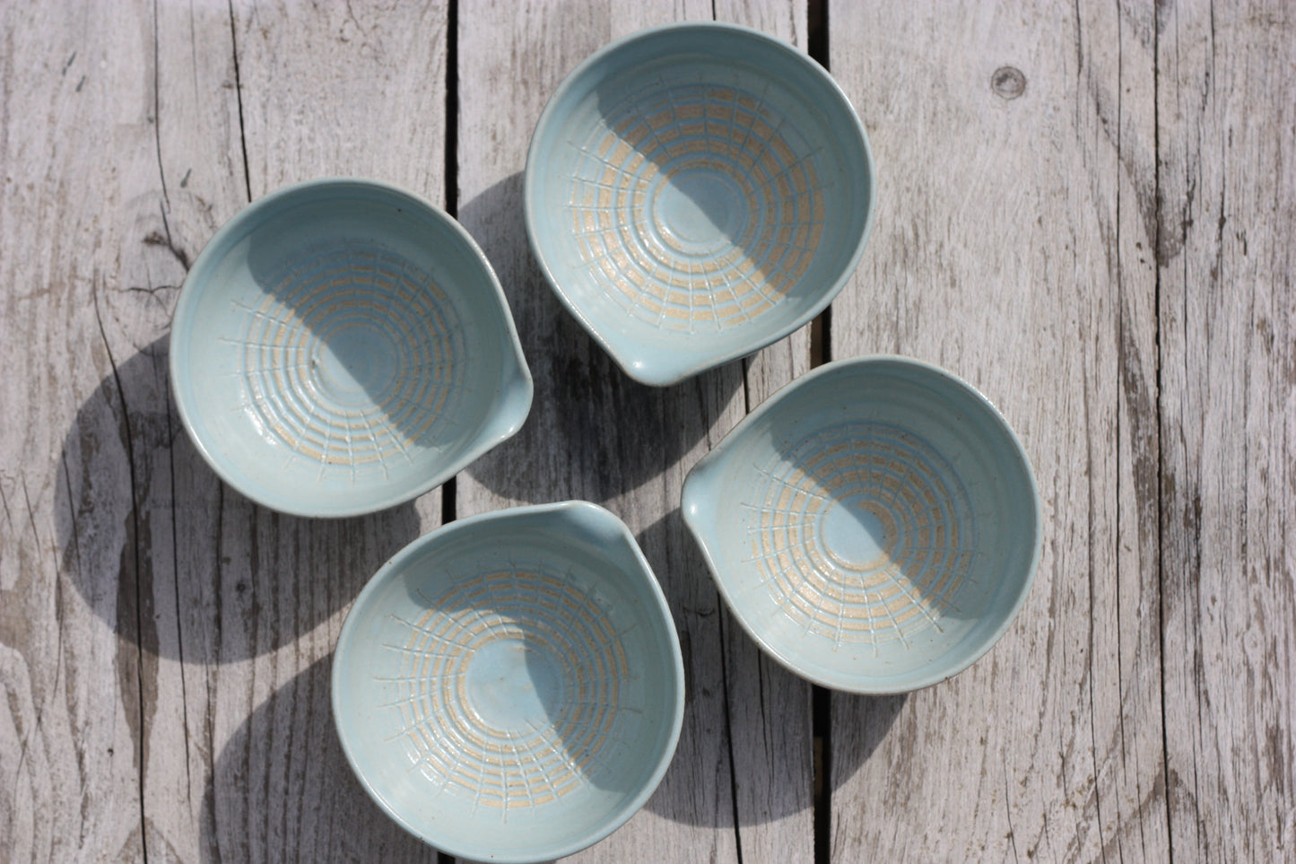 Garlic Dish for making garlic puree in Blue