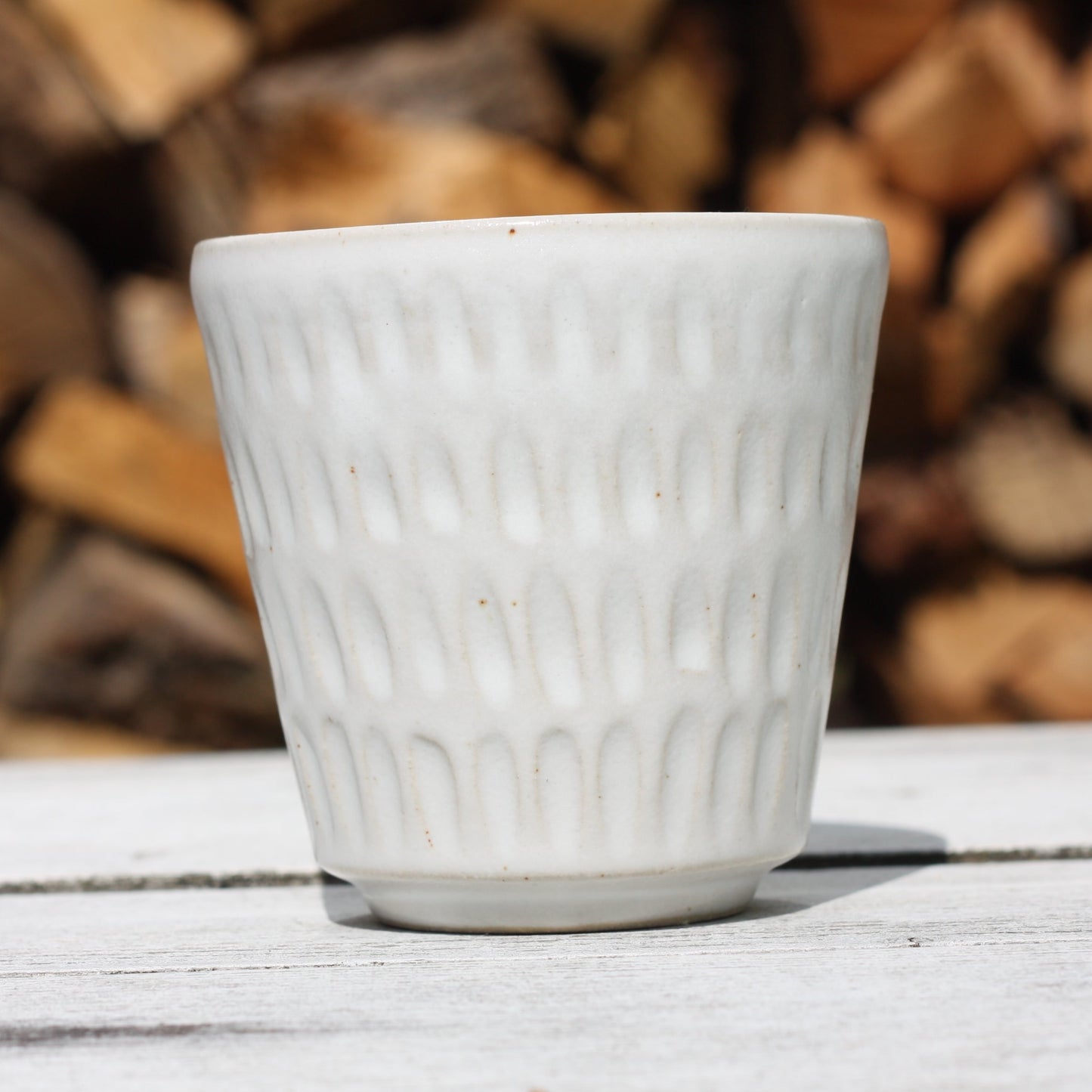 350ml 12 oz Carved Pottery Latte Cup Handle free Mug handmade stacking ceramic cup beaker tumbler L