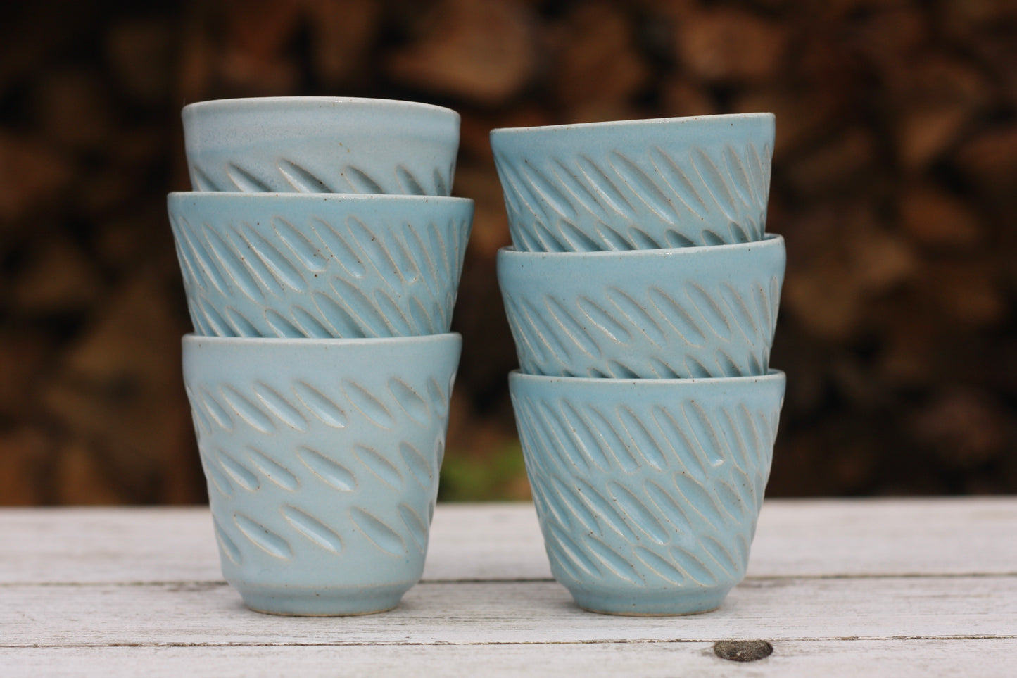 100ml 4 oz Pottery Espresso Small Shot Cup Handle free handmade stacking ceramic beaker tumbler