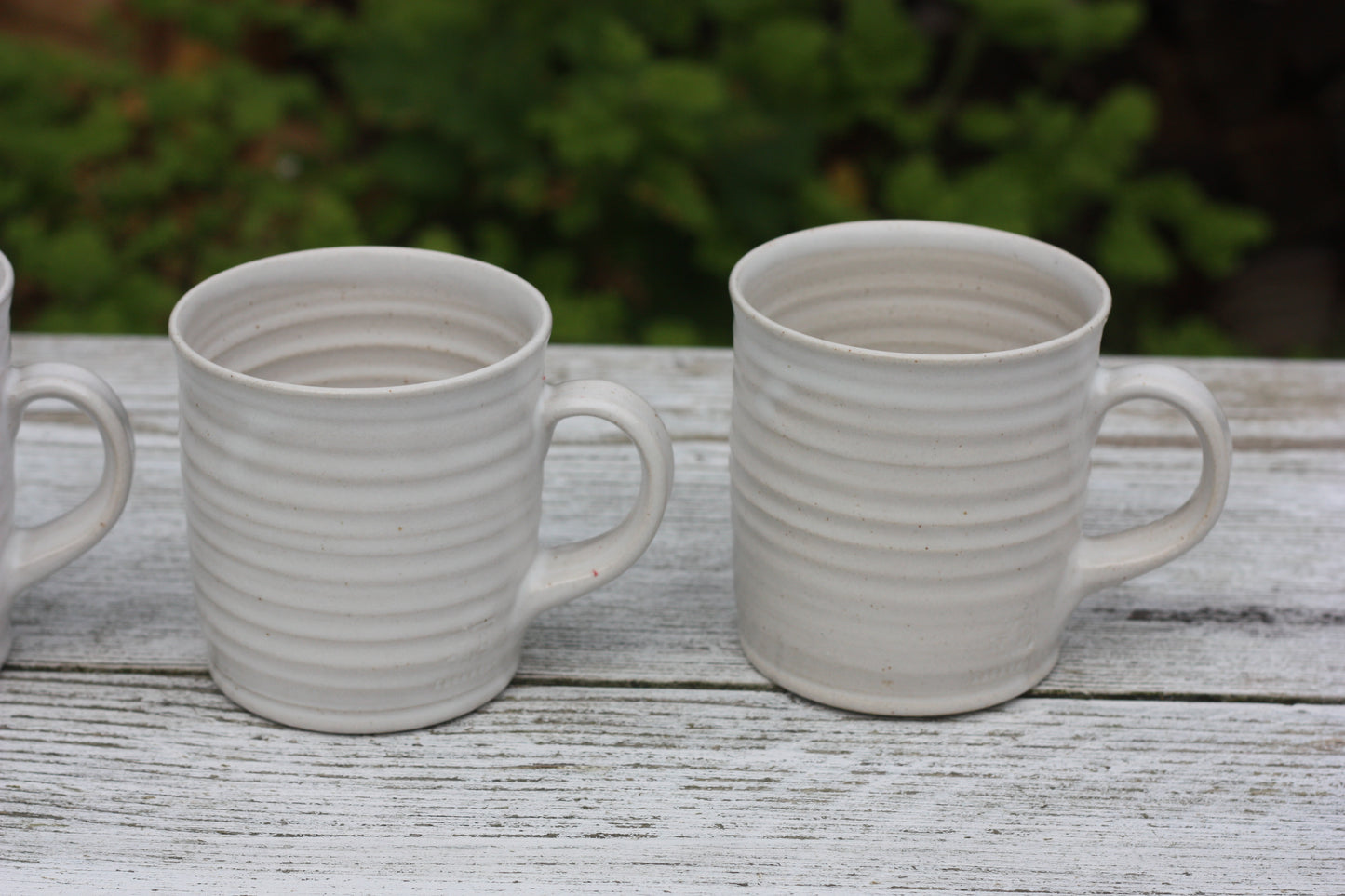 350ml 13 oz Mug White glaze handmade pottery ceramic cup