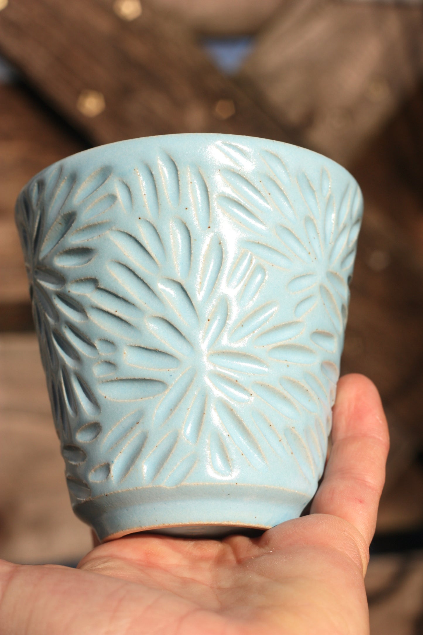 350ml 12 oz Carved Pottery Latte Cup Handle free Mug handmade stacking ceramic cup beaker tumbler