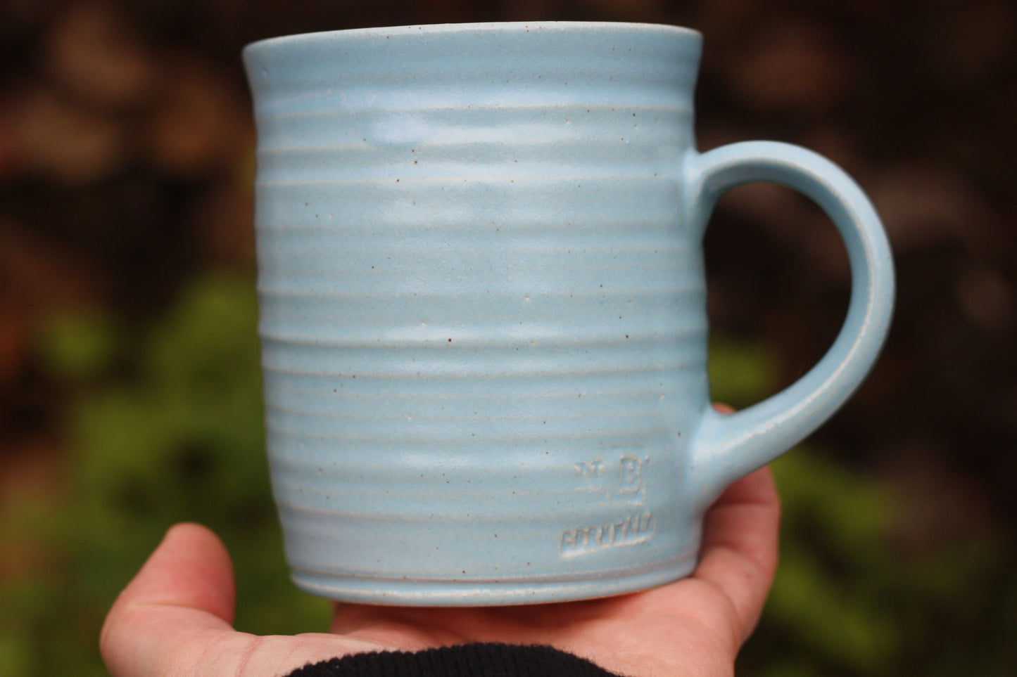 350ml 13 oz Mug Turquoise Blue glaze handmade pottery ceramic cup