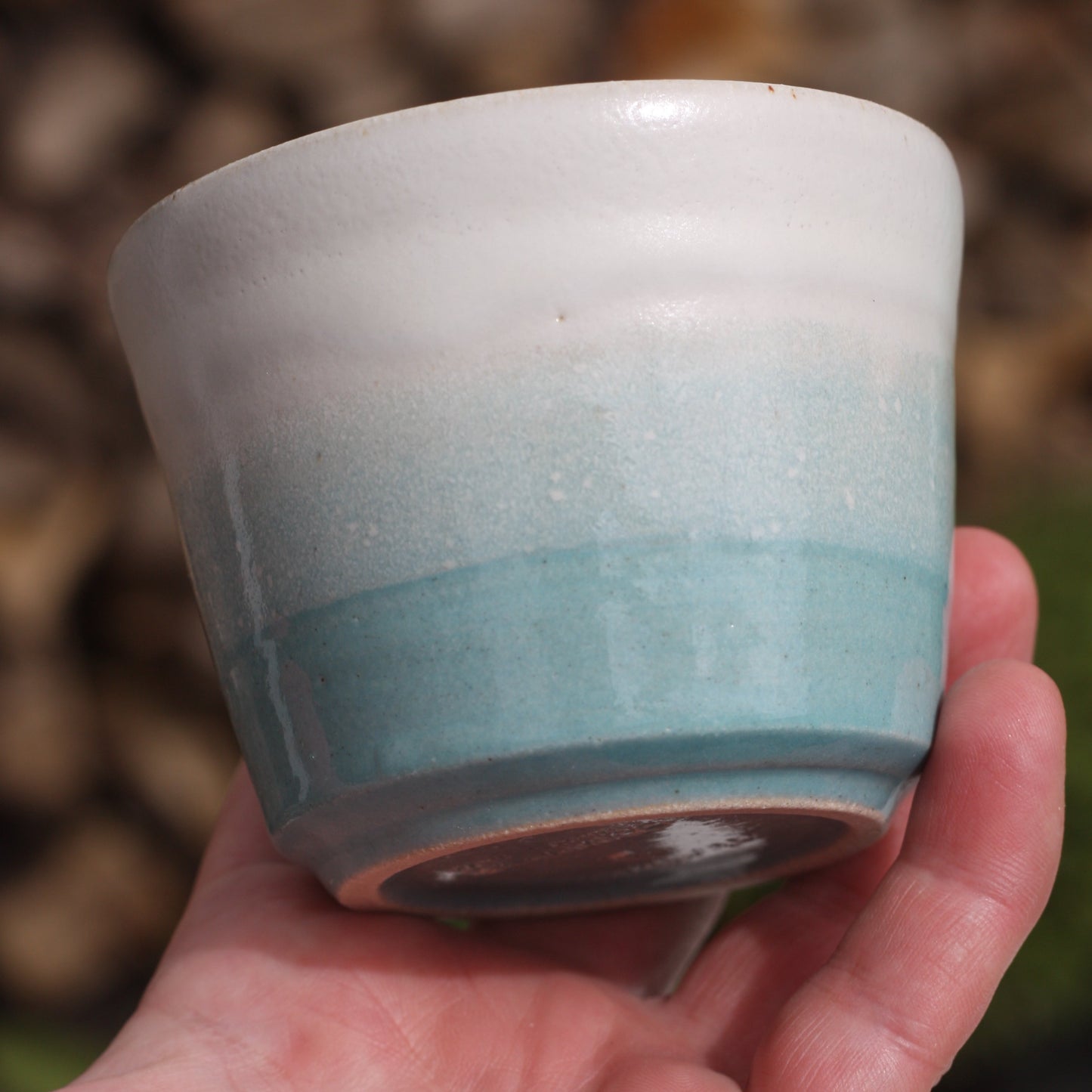 200-175ml 6oz Pottery Flat White handmade stacking ceramic beaker tumbler