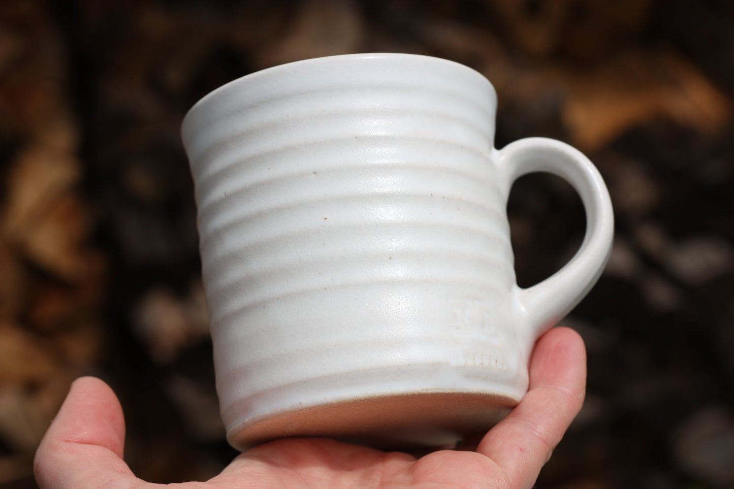 Small Mug 12oz 350ml small White Cup Pottery Hand Thrown