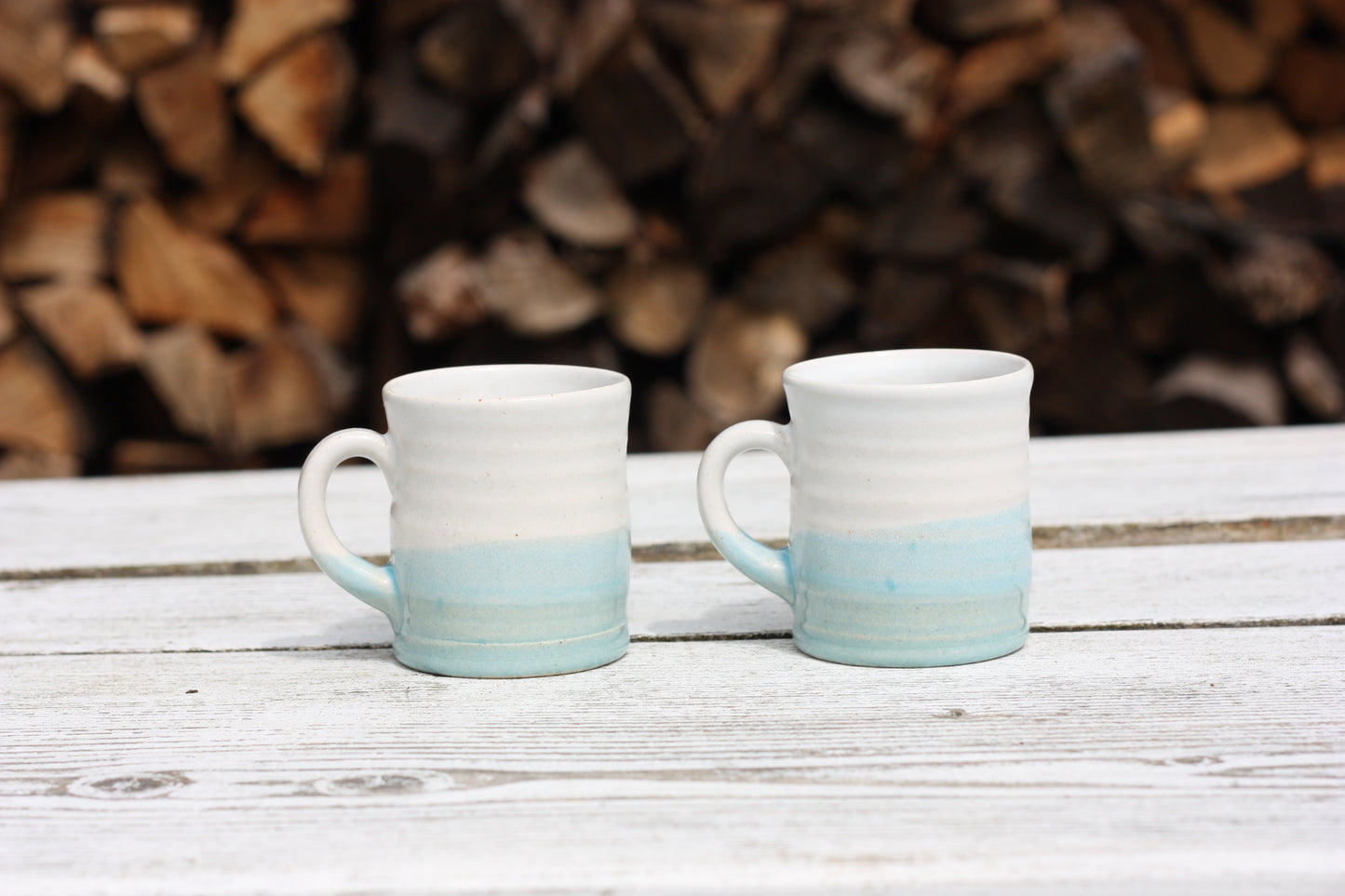 2 1/2oz Espresso Small Cup Mug in Blue and White Glaze