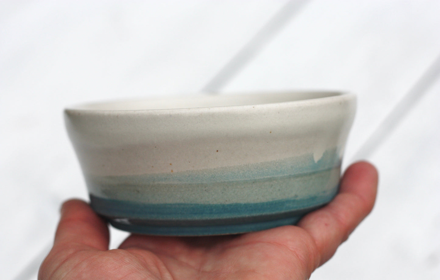Tapas or Olive Dishes in White Blue and Soft Blue glazes