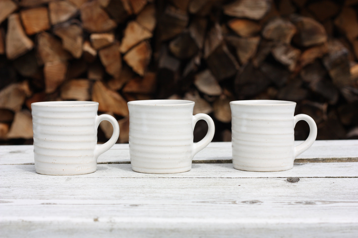 Espresso Mug 7oz 225ml small White Cup Pottery Hand Thrown