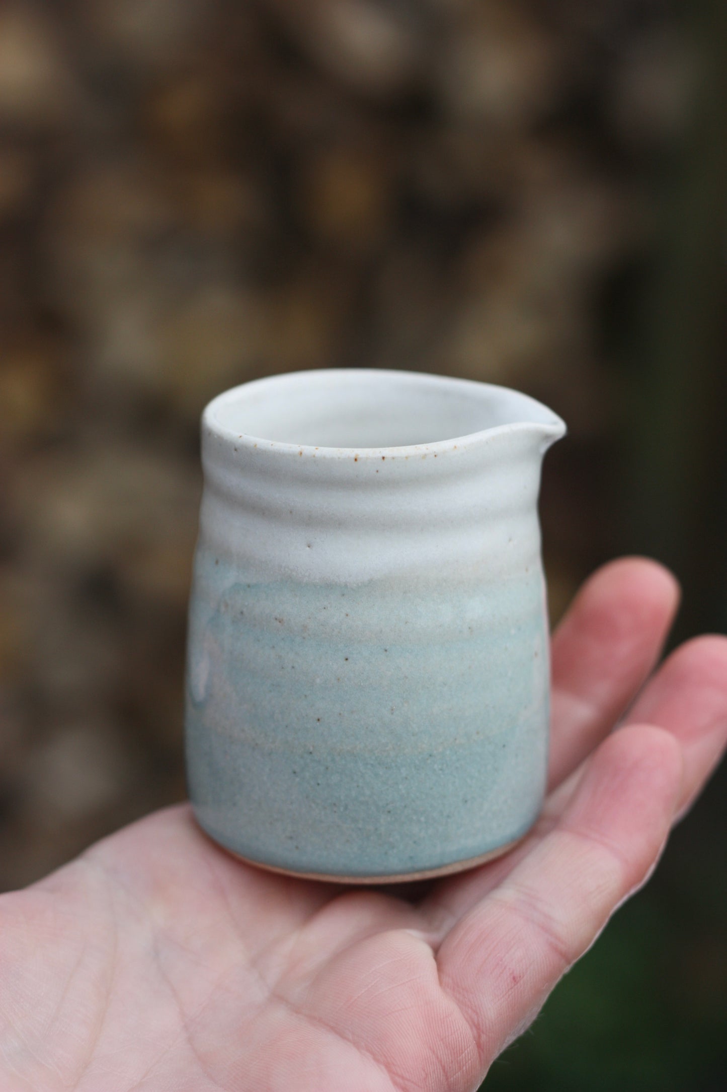 Small Blue and White Milk Jug