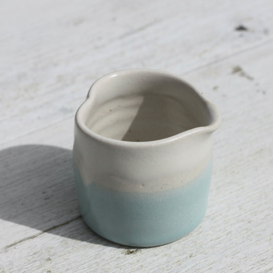 Small Blue and White Heart Shaped Milk Jug