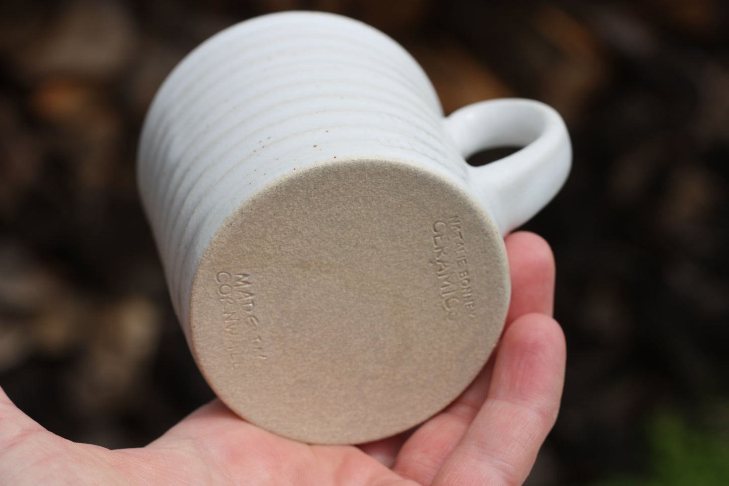 Espresso Mug 7oz 225ml small White Cup Pottery Hand Thrown
