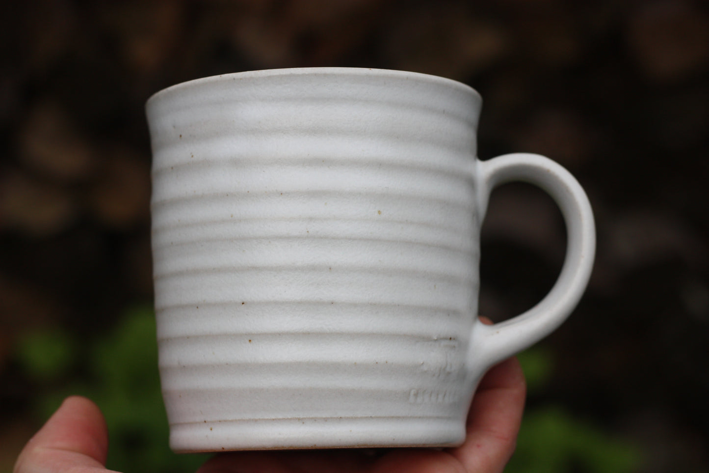 350ml 13 oz Mug White glaze handmade pottery ceramic cup