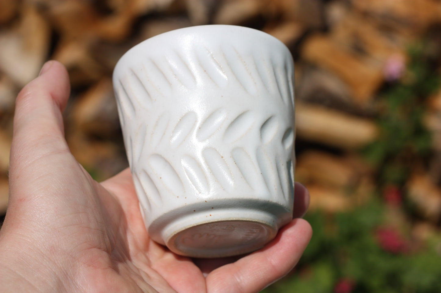 250ml 8 oz Pottery Large Espresso Small Shot Cup Handle free handmade stacking ceramic beaker tumbler