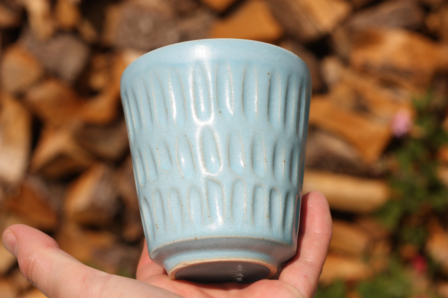 350ml 12 oz Carved Pottery Latte Cup Handle free Mug handmade stacking ceramic cup beaker tumbler E