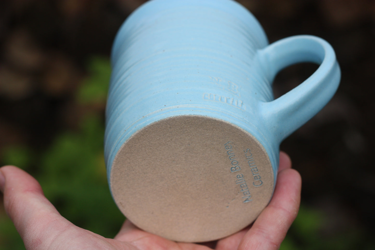 350ml 13 oz Mug Turquoise Blue glaze handmade pottery ceramic cup