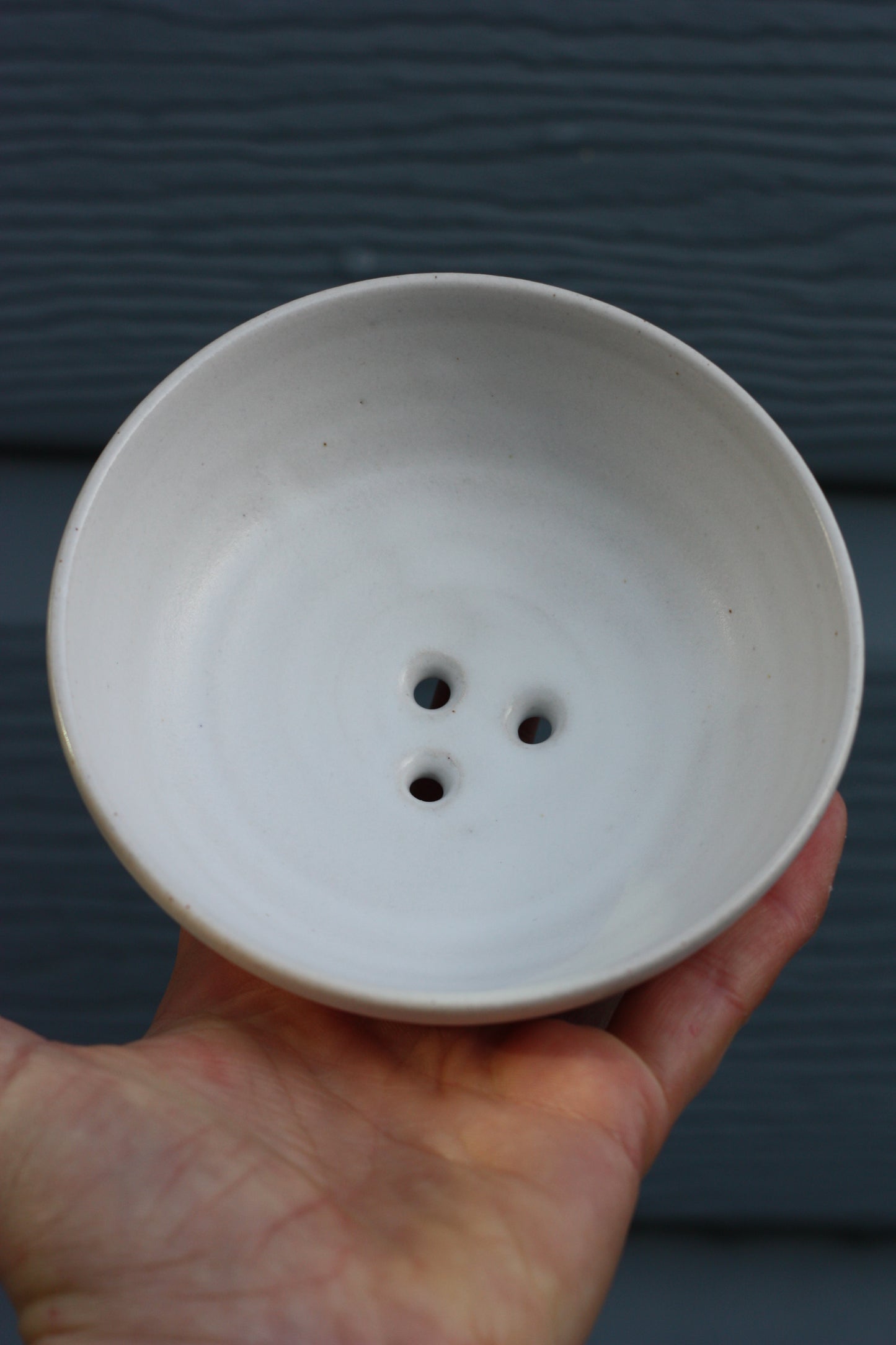 Soap Dish in White Glaze