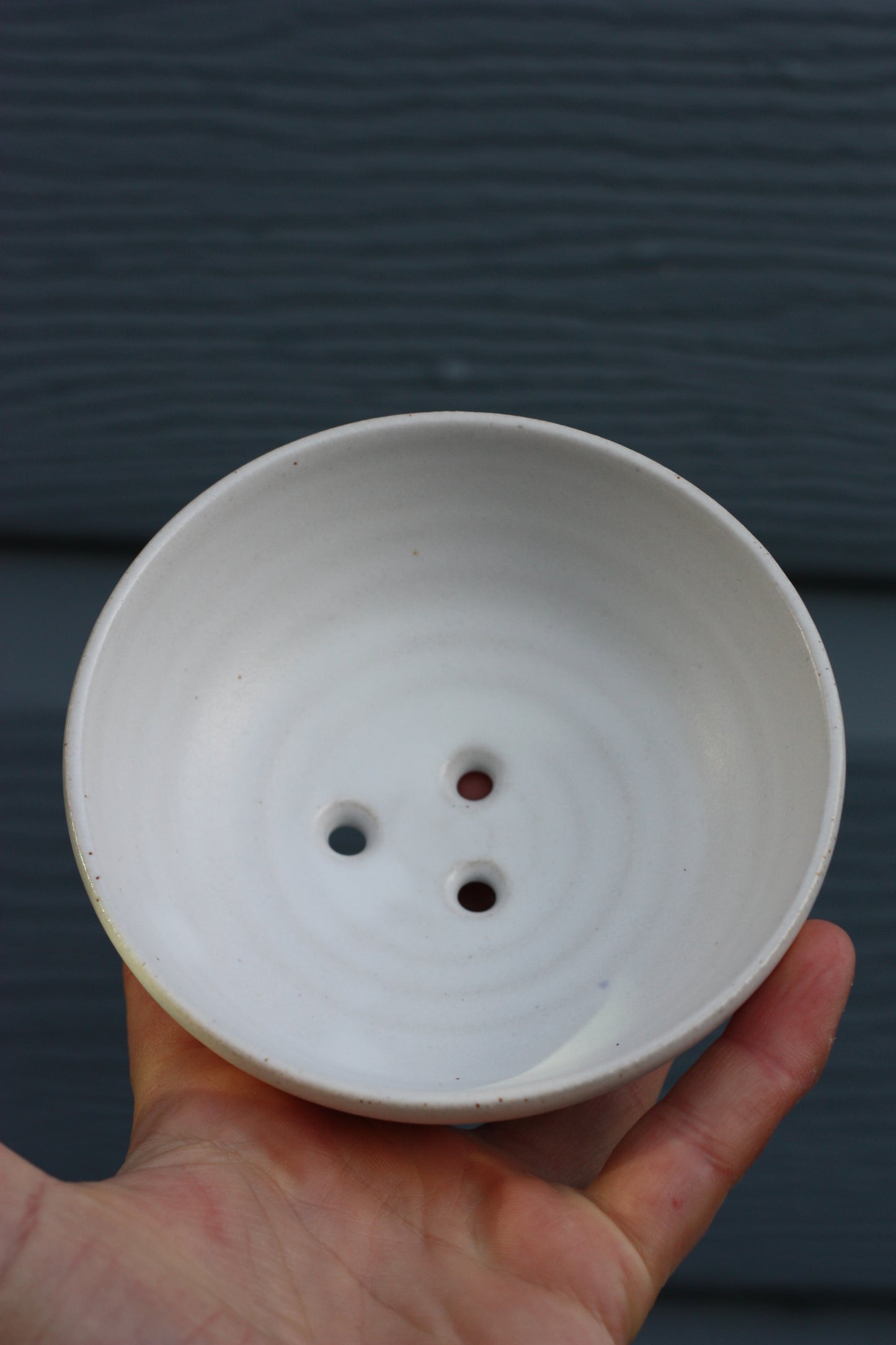 Soap Dish in White Glaze